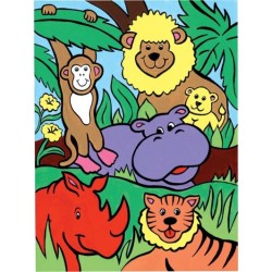 Kit ROYAL LANGNICKEL Ma 1ère Peinture au numéro - Animaux de la Jungle
