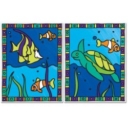 Kit ROYAL LANGNICKEL Ma 1ère Peinture au numéro - Poisson & Tortue