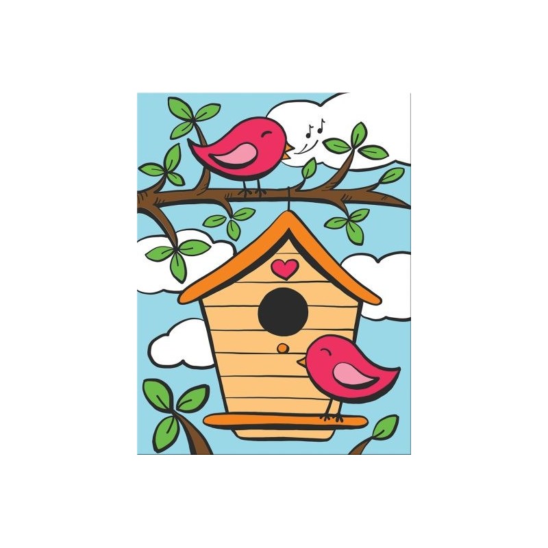 Kit ROYAL LANGNICKEL Ma 1ère Peinture au numéro - La Cabane aux Oiseaux