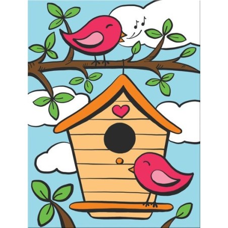Kit ROYAL LANGNICKEL Ma 1ère Peinture au numéro - La Cabane aux Oiseaux