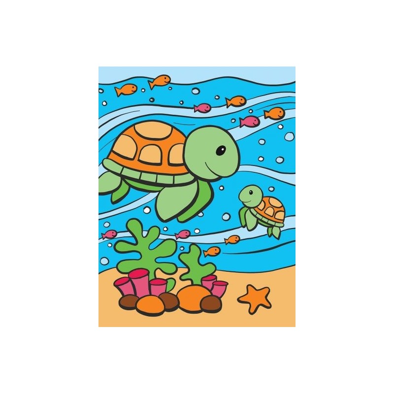 Kit ROYAL LANGNICKEL Ma 1ère Peinture au numéro - La Famille Tortues