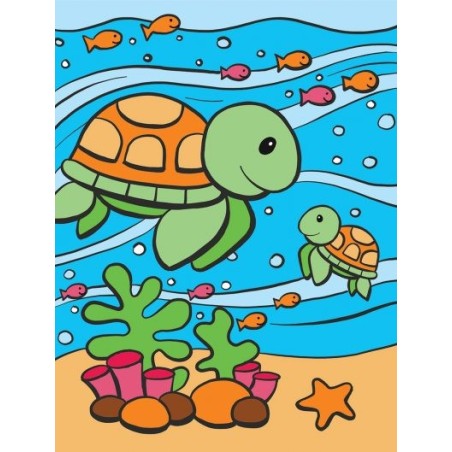 Kit ROYAL LANGNICKEL Ma 1ère Peinture au numéro - La Famille Tortues