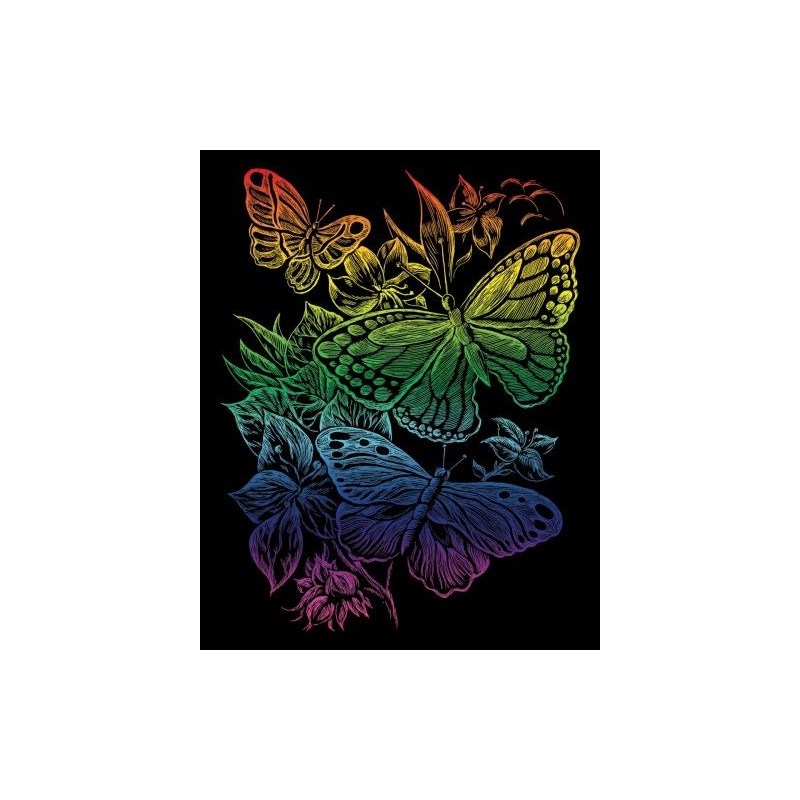 Kit ROYAL LANGNICKEL® Gravure d'Art Arc-en-Ciel - Papillons