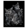 Kit ROYAL LANGNICKEL® Gravure d'Art Argent - La chatte et ses petits