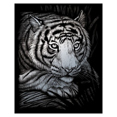 Kit ROYAL LANGNICKEL® Gravure d'Art Argent - Tigre Blanc