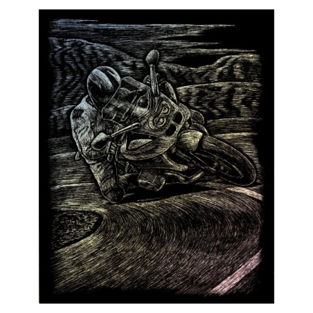 Kit ROYAL LANGNICKEL® Gravure d'Art Holographique - Course de Motos