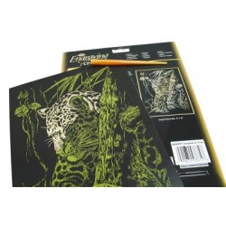 Kit ROYAL LANGNICKEL® Gravure d'Art Or - Léopard dans l'arbre