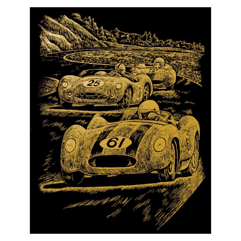 Kit ROYAL LANGNICKEL® Gravure d'Art Or - Course de vieux bolides