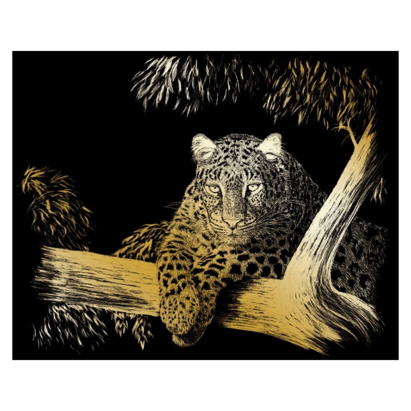 Kit ROYAL LANGNICKEL® Gravure d'Art Or - Jaguar à l'affût