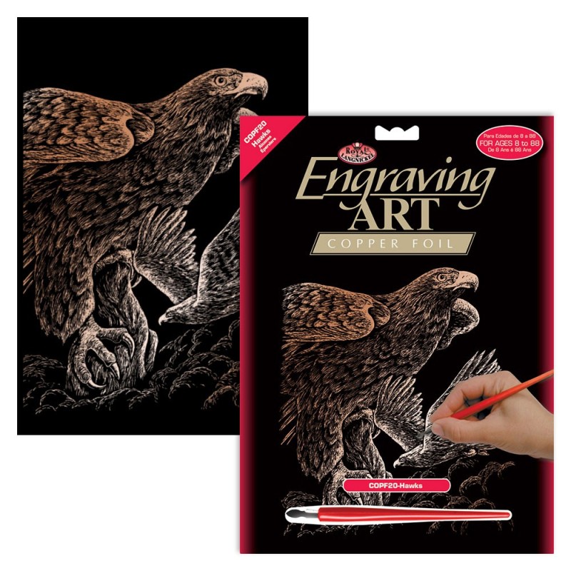 Kit ROYAL LANGNICKEL® Gravure d'Art Cuivre - Faucons