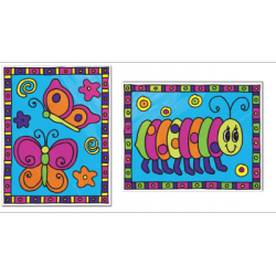 Kit ROYAL LANGNICKEL Ma 1ère Peinture au numéro - Papillons & Chenilles