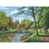Kit ROYAL LANGNICKEL® Peinture au numero toile sur châssis - En bord de rivière - Grand Format
