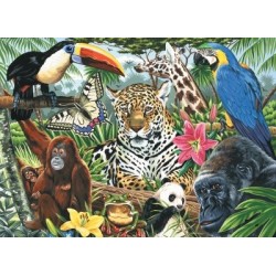 Kit ROYAL LANGNICKEL® Peinture au numero toile sur châssis - Au Zoo - Grand Format