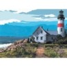 Kit ROYAL LANGNICKEL® Peinture au numero toile sur châssis  - Le phare sur la côte - Grand Format