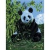 Kit ROYAL LANGNICKEL® Peinture au numero toile sur châssis - Le panda gourmand - Petit Format