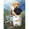 Kit ROYAL LANGNICKEL® Peinture au numero Junior Petit Format - Copains de pêche
