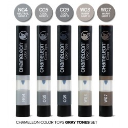 Colour Tops - Pack 5 couleurs - Tons de Gris