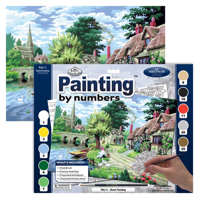 Kit ROYAL LANGNICKEL® Peinture au numéro - Scène de village