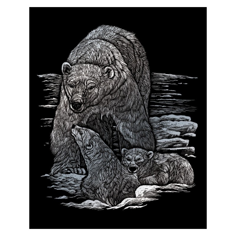 Kit ROYAL LANGNICKEL® Gravure d'Art Argent - L'ours Polaire