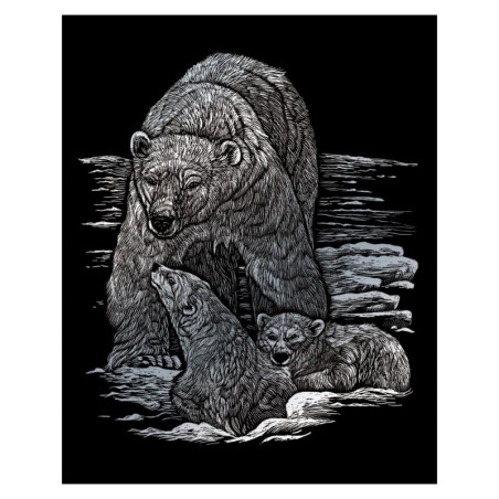 Kit ROYAL LANGNICKEL® Gravure d'Art Argent - L'ours Polaire