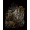 Kit ROYAL LANGNICKEL® Gravure d'Art Or - La Lionne et ses petits