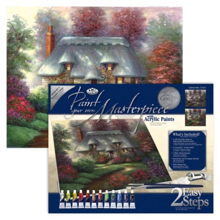 Kit ROYAL LANGNICKEL®  Peinture d'art sur châssis - La Chaumière