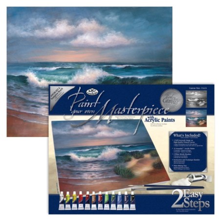 Kit ROYAL LANGNICKEL® Peinture d'art sur châssis - Vue sur l'Océan