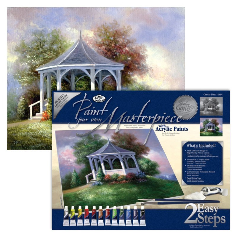 Kit ROYAL LANGNICKEL® Peinture d'art sur châssis - Le Gazebo