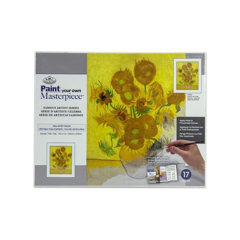 Kit ROYAL LANGNICKEL® Peinture d'art  sur chassis  - Les Tournesols ( Van Gogh)