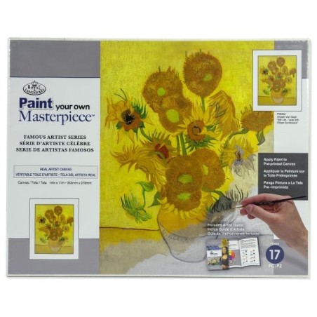 Kit ROYAL LANGNICKEL® Peinture d'art sur chassis - Les Tournesols ( Van Gogh)