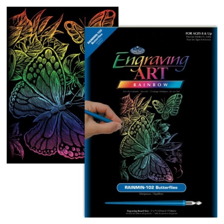 Kit ROYAL LANGNICKEL® Gravure d'Art Arc-en-Ciel - Papillons