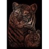 Kit ROYAL LANGNICKEL® Gravure d'Art Cuivre mini - Maman tigre et son Petit