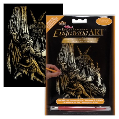 Kit ROYAL LANGNICKEL® Gravure d'Art Or mini - Le Nain et la Fée