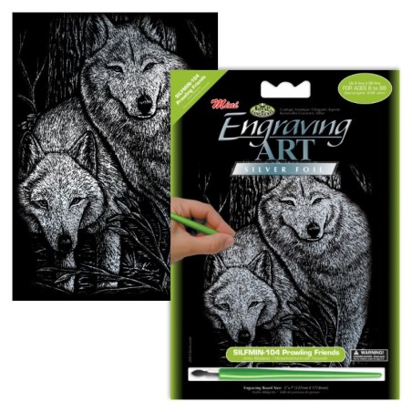 Kit ROYAL LANGNICKEL® Gravure d'Art Argent mini - Loups