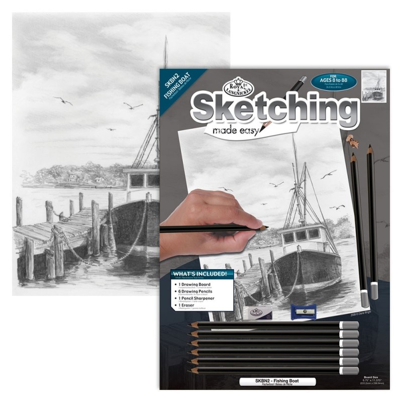 Kit ROYAL LANGNICKEL® Croquis - Esquisse le Bateau de pêche
