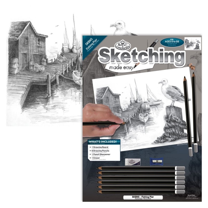 Kit ROYAL LANGNICKEL® Croquis - Esquisse Jetée en bord de mer