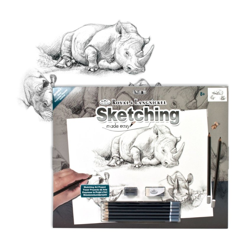 Kit ROYAL LANGNICKEL® Croquis - Esquisse Rhinocéros