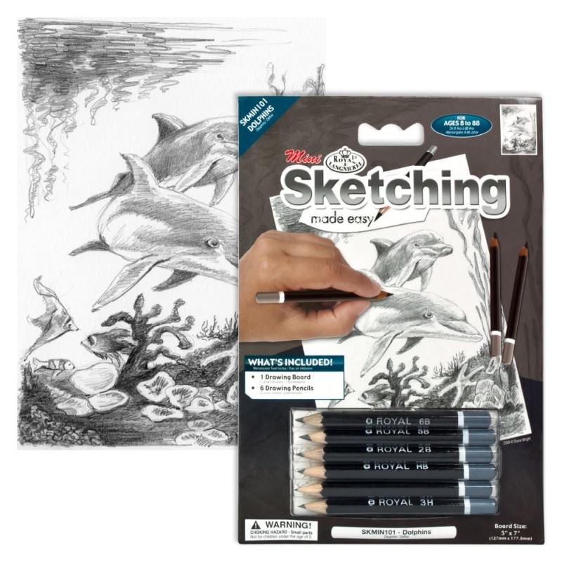 Kit ROYAL LANGNICKEL® Sketching mini - Esquisse les Dauphins