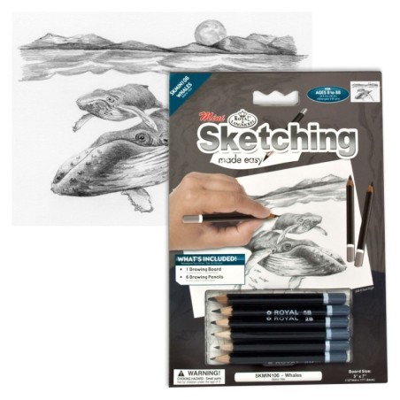 Kit ROYAL LANGNICKEL® Sketching - Esquisse Maman Baleine & son petit