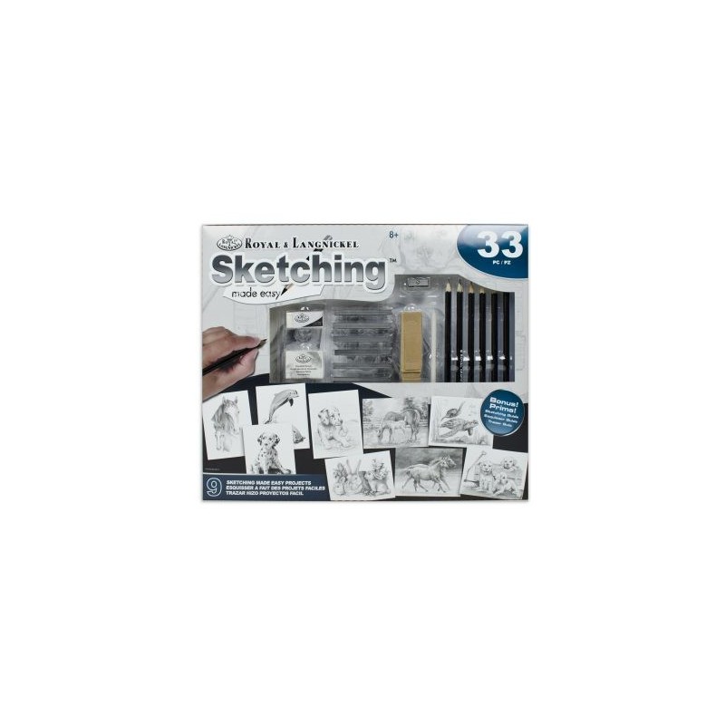 Coffret DELUXE ROYAL LANGNICKEL® 9 projets Croquis - Esquisses Animaux Familiers