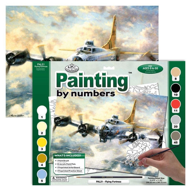 Kit ROYAL LANGNICKEL® Peinture au numéro - Avion "Forteresse volante"