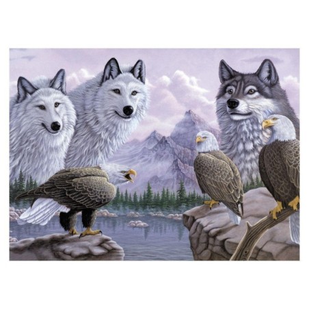 Kit ROYAL LANGNICKEL® Peinture au numéro - Loups et aigles
