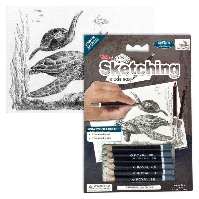 Kit ROYAL LANGNICKEL® Sketching mini - Esquisse  Les Tortues