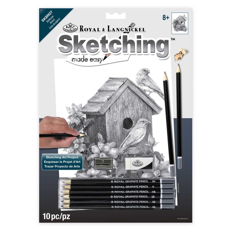 Kit ROYAL LANGNICKEL® Croquis - Esquisse La cabane à oiseaux