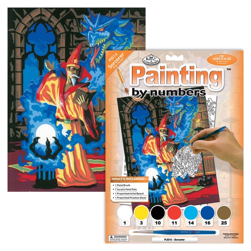 Kit ROYAL LANGNICKEL Peinture au numéro Junior Petit Format - Le Sorcier