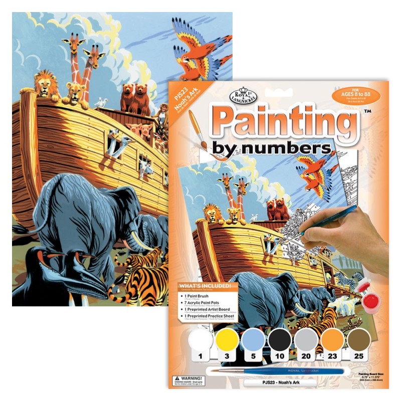 Kit ROYAL LANGNICKEL Peinture au numéro Junior Petit Format - L'Arche de Noé