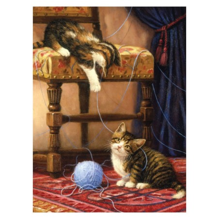 Kit ROYAL LANGNICKEL Peinture au numéro Junior Petit Format - Chatons avec la pelote de laine
