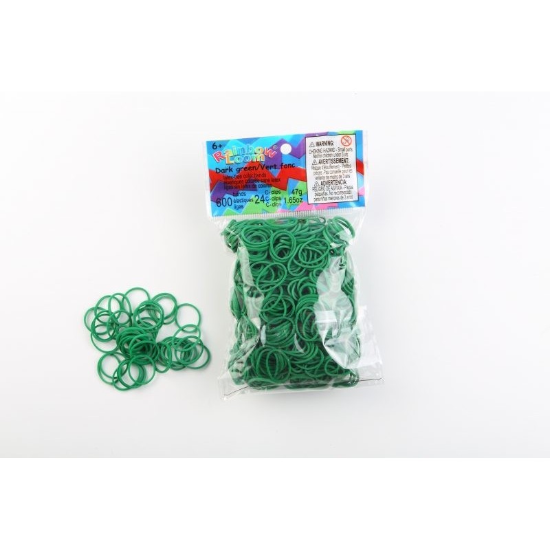 Elastiques RAINBOW LOOM Vert Foncé