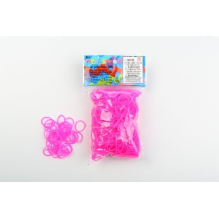 Elastiques RAINBOW LOOM Rose Jelly