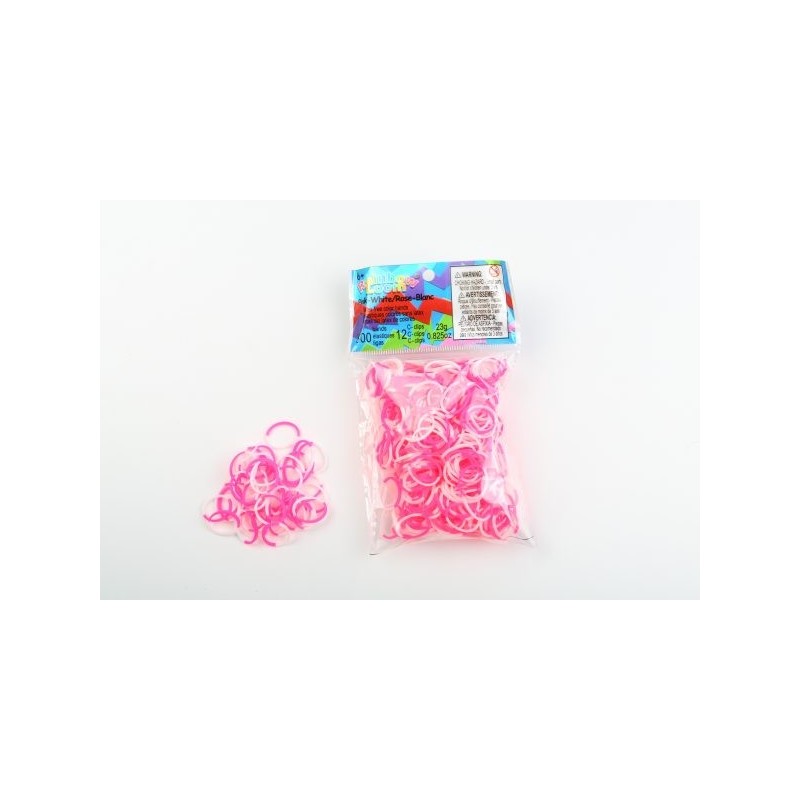 Recharge Silicon bi-couleurs rose/blanc